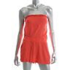 Orange Strapless Romper - Size 10 - New